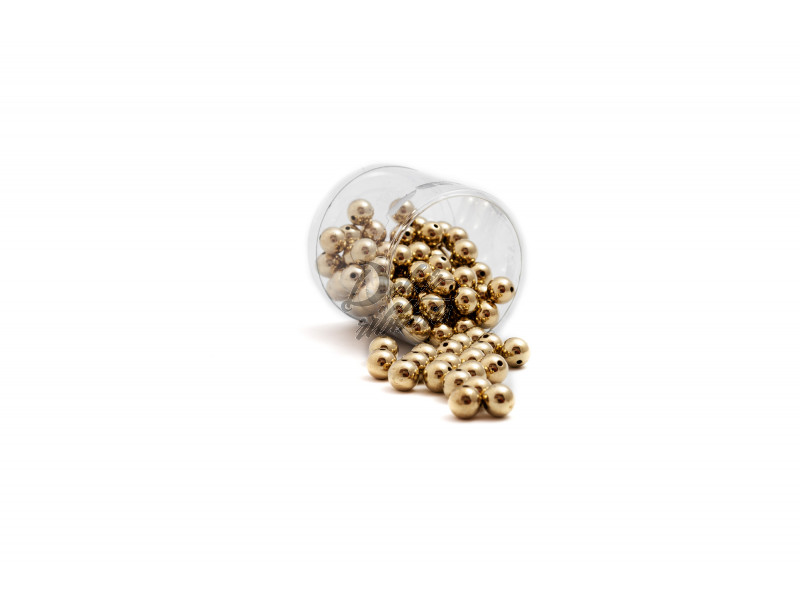 Perličky metalické 14 mm -zlatá