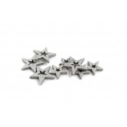 Lesklé hvězdičky, 24 ks - stříbrné