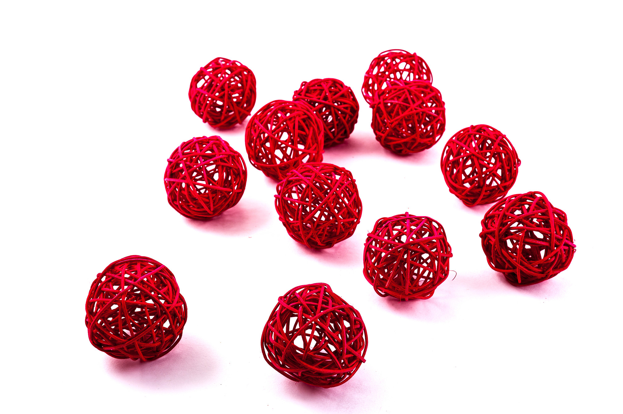 Rattan ball 6 cm - červená