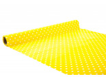 Fólie s puntíky 50 cm - světle žlutá