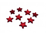 Hvězdičky 3,5 cm, 48 ks - červená